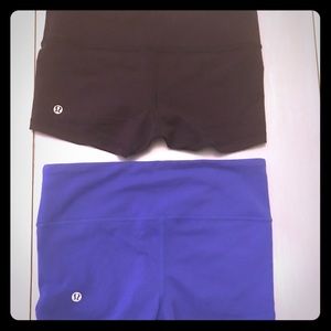 2) Lululemon Wunder Shorts Sz 4
